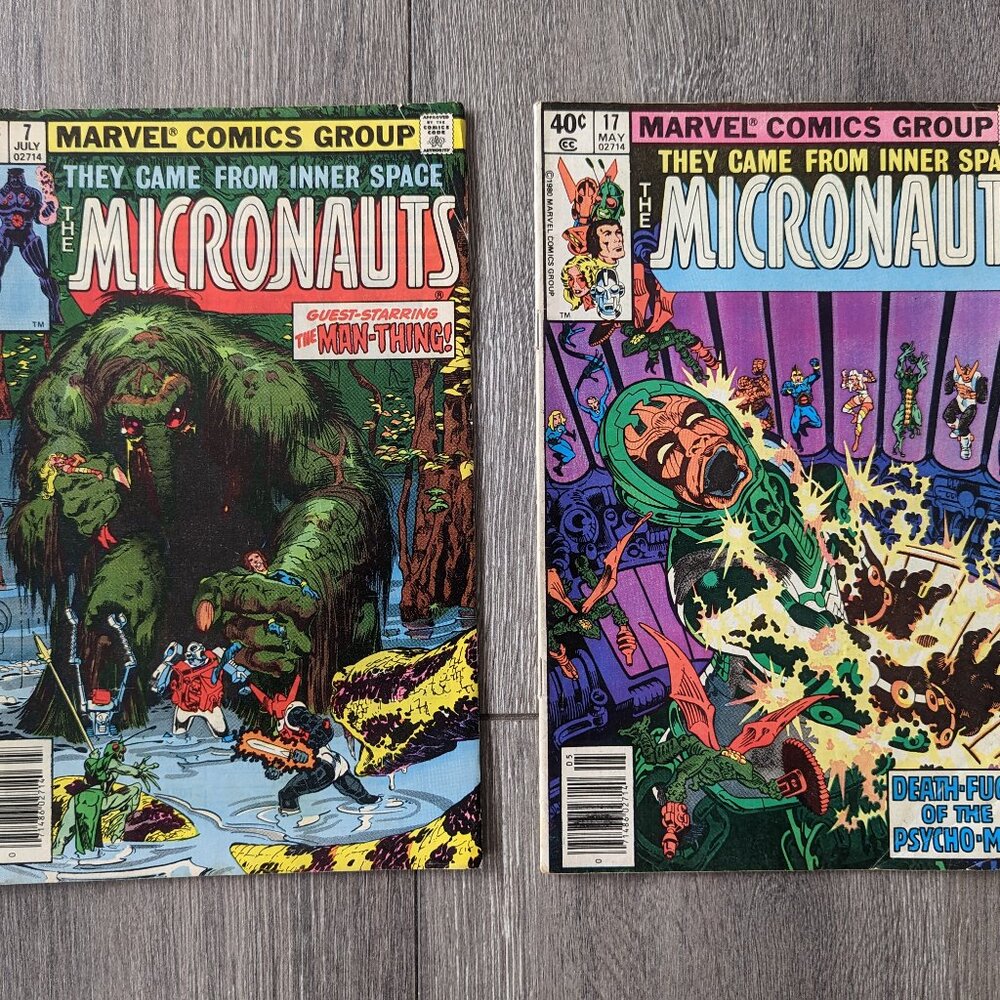 VINTAGE Micronauts Marvel Comics Lot of 2 #7 #17 1979-1980 Bronze Age Comics